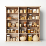 a large pantry for cupboard food items